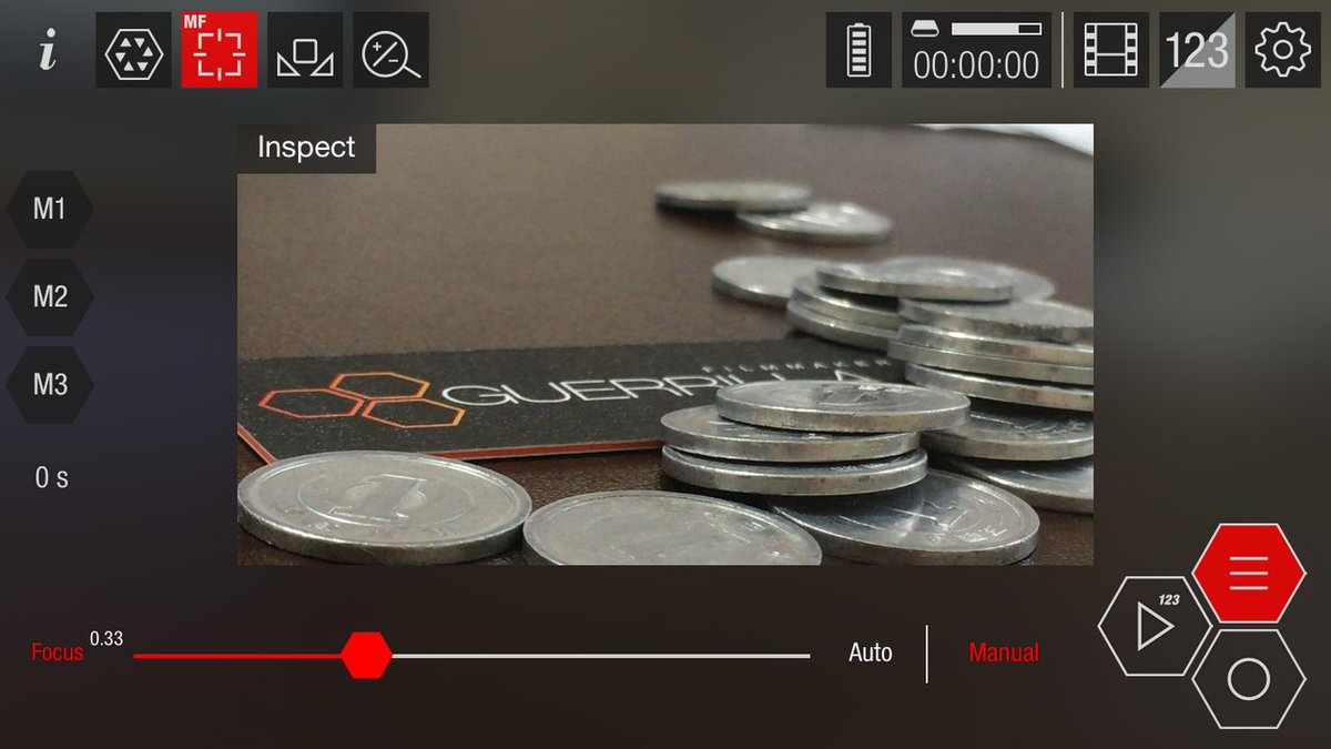 The inspection window also has some focus assist tools. Focus peaking highlights areas that are in sharp focus...
