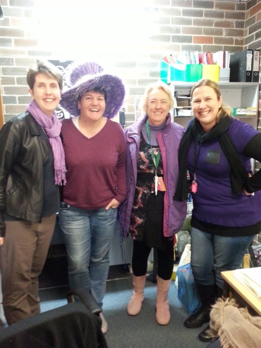 FionaPayne9's tweet photo. Staff and Ss celebrate #wearitpurple day @Concord_HS_NSW #colouryourperception https://t.co/Y3meGmulhO
