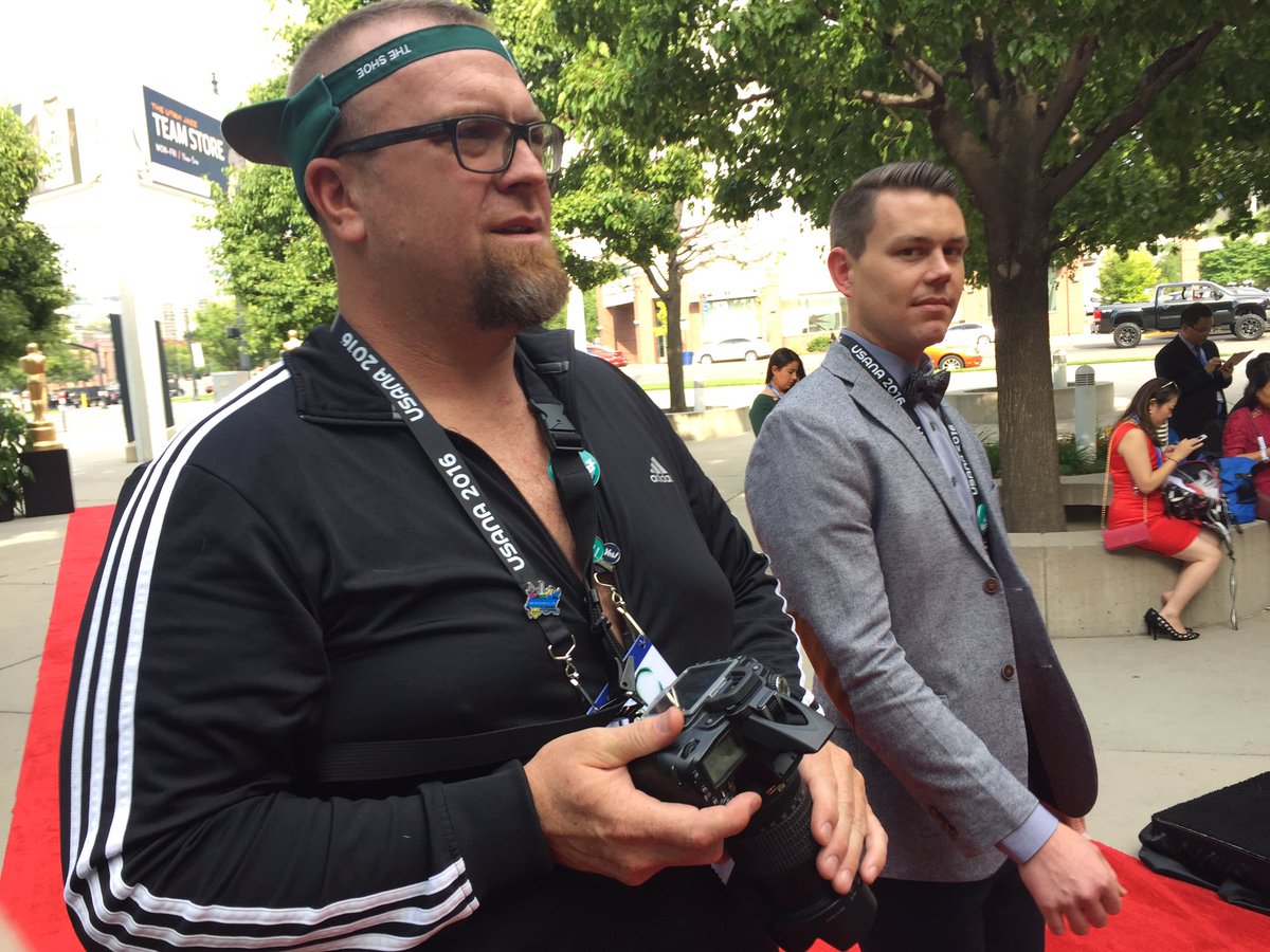 DaveBakerUSANA's tweet photo. Both of these guys will be doing interviews on the Red Carpet. Who are you more excited to talk to? #USANA16 https://t.co/nL29mNQdfo