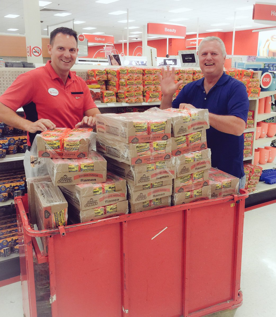 Target1432's tweet photo. Ramen wall looking good Joe and Bill @joeycufflinks #target #BackToSchool #target #Flagstaff https://t.co/UyrXXxuuXP