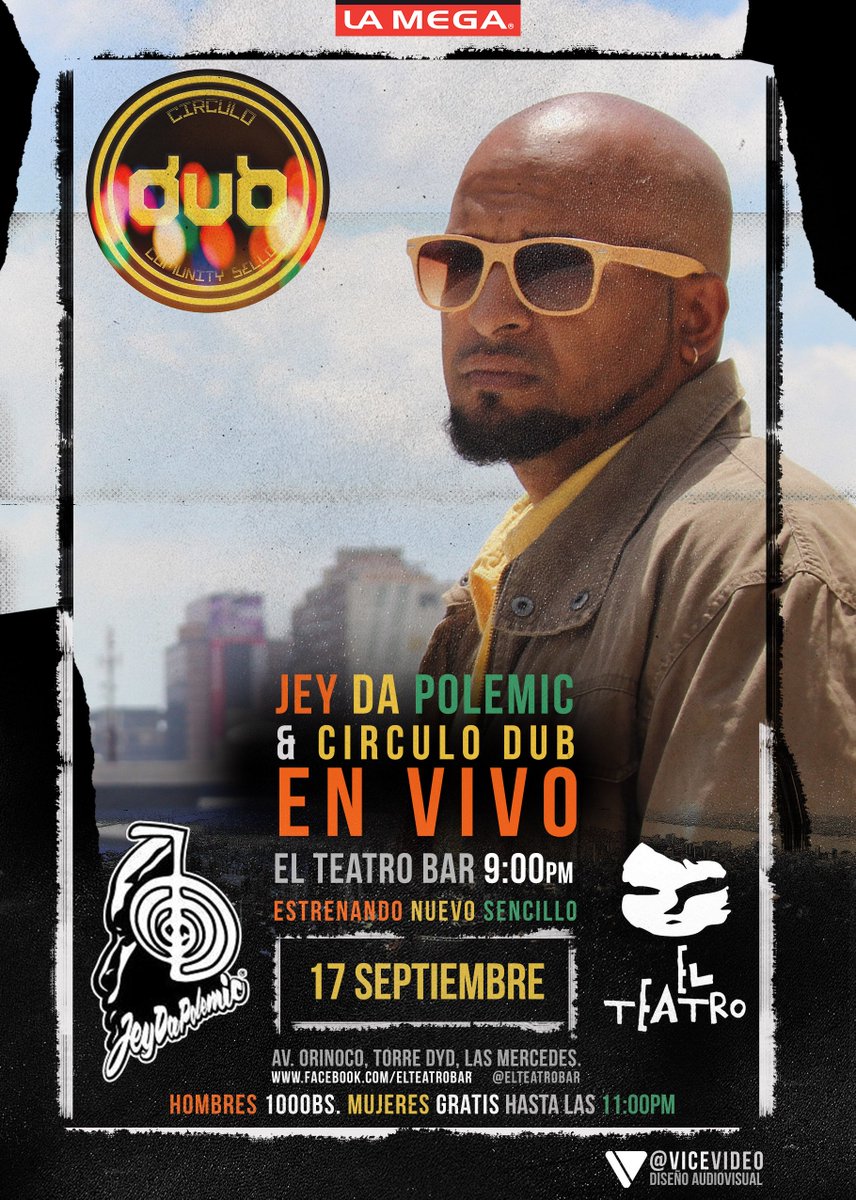 JeydaPolemic's tweet photo. #teatrobarccs #sabado17septiembre #mujeresgratishastalas11pm #reggae #dancehall #jeydapolemic #circulodub #envivo https://t.co/1syC44Zau4