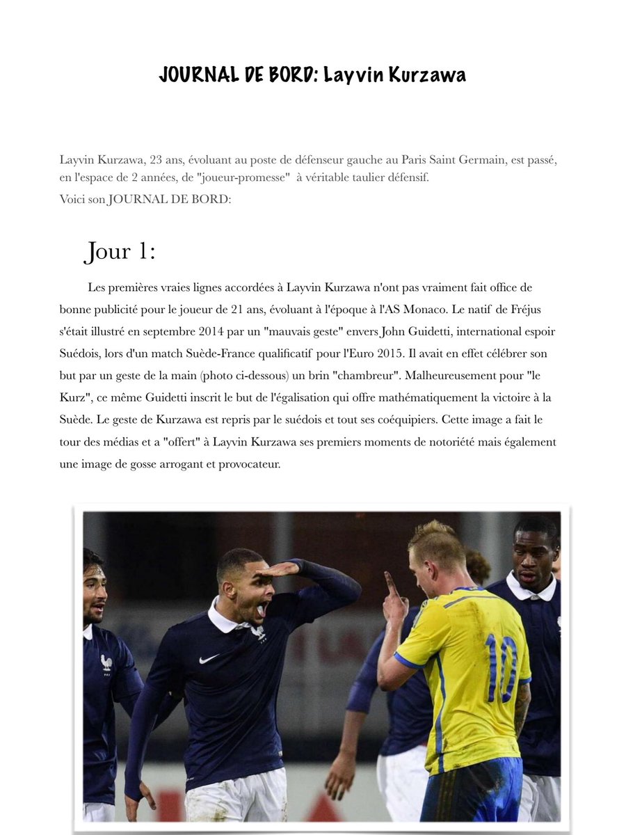 foot_td's tweet photo. #NouveauConcept :le JOURNAL DE BORD d'un joueur,qui retrace son ascension
aujourd'hui,Layvin Kurzawa ! 
Enjoy ! 😉 https://t.co/kqbUxvmFFx