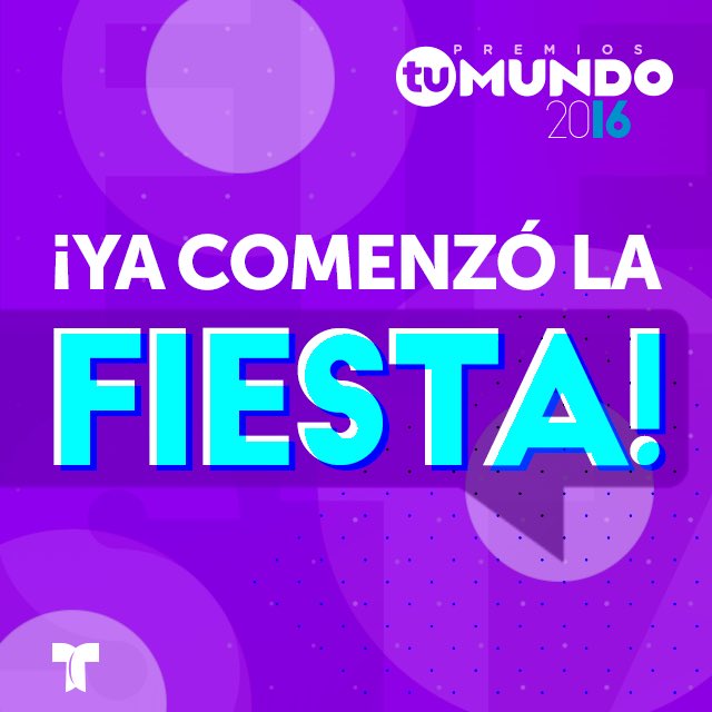 #PremiosTuMundo empieza AHORA. 🎉