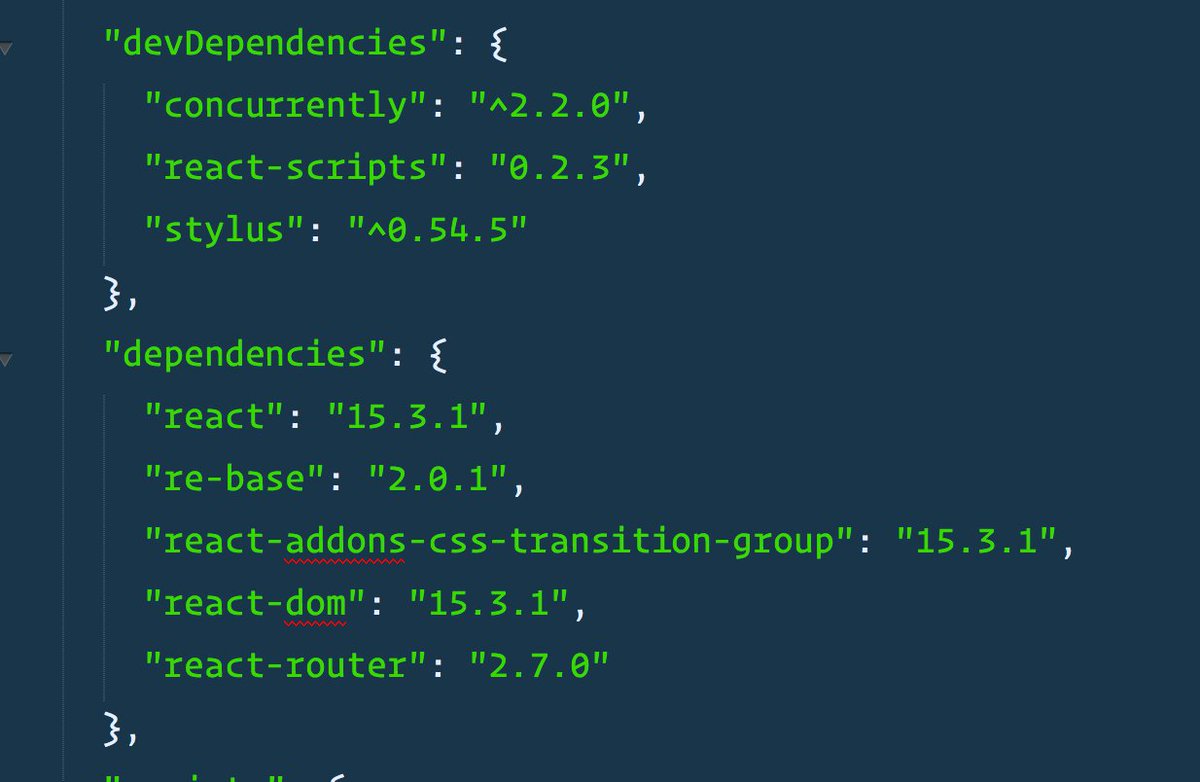 wesbos's tweet image. 👌 The updated ReactForBeginners.com package.json is looking so slim + simple thanks to react-create-app.