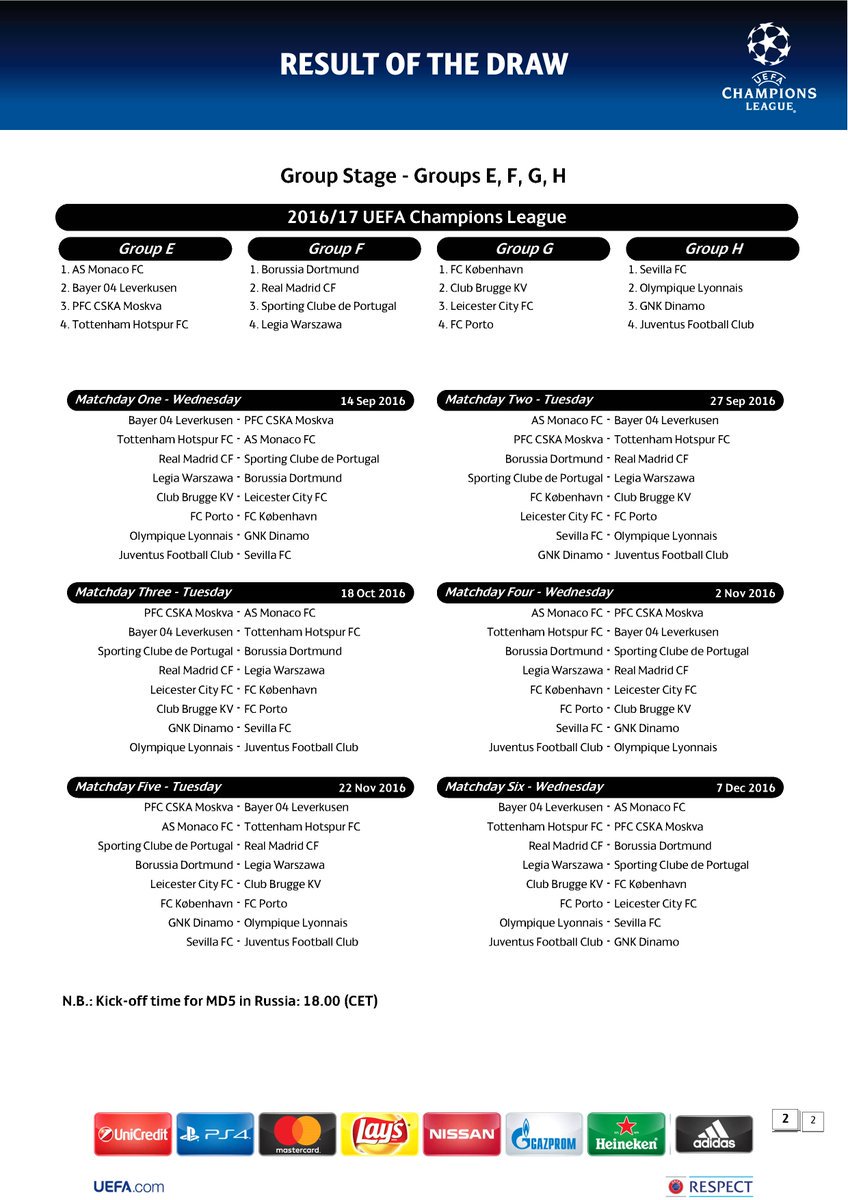 FaktaRMCF's tweet photo. Jadwal lengkap pertandingan Real Madrid di fase grup #UCL #APorLaDuoDecima #HalaMadrid https://t.co/SUlbNI5Yw1