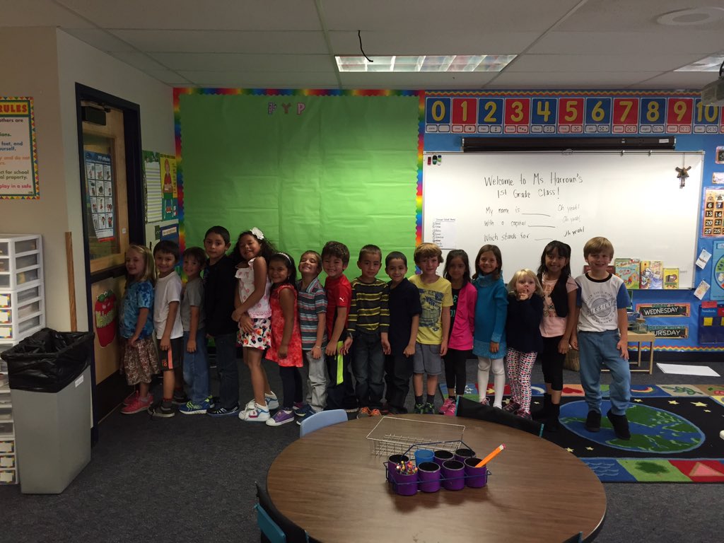 ms_harroun's tweet photo. First graders all lined up and ready to go! 📚✏️🖍 https://t.co/bucJQ7vNuo