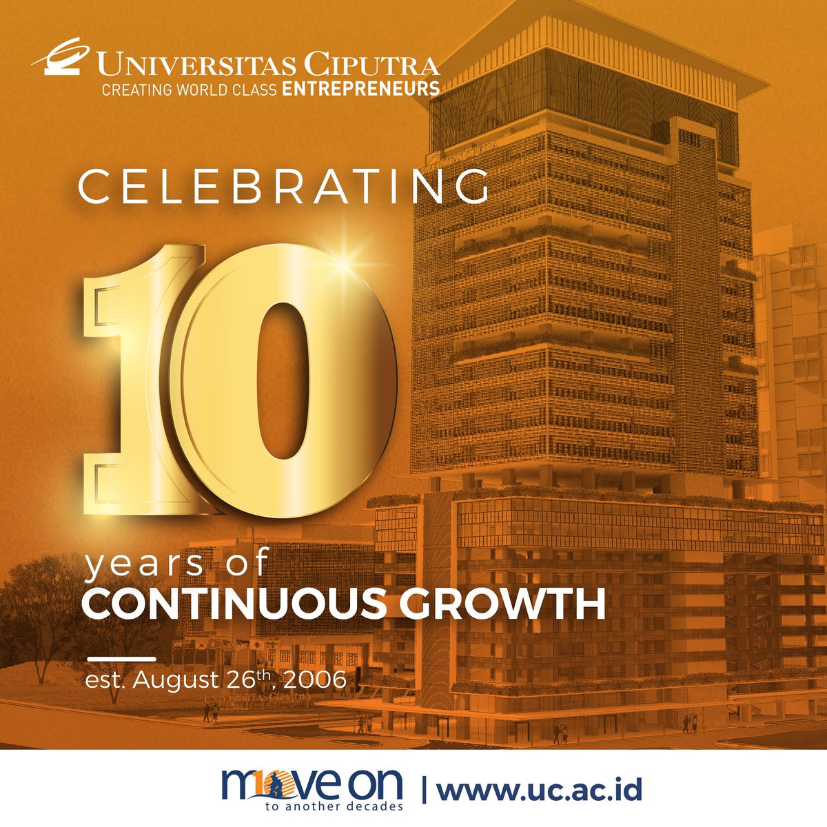 lppm_ciputra's tweet photo. Celebrating our amazing journey at Universitas Ciputra

#moveontoanotherdecades #uc10thcelebration https://t.co/jZSAyntqPN