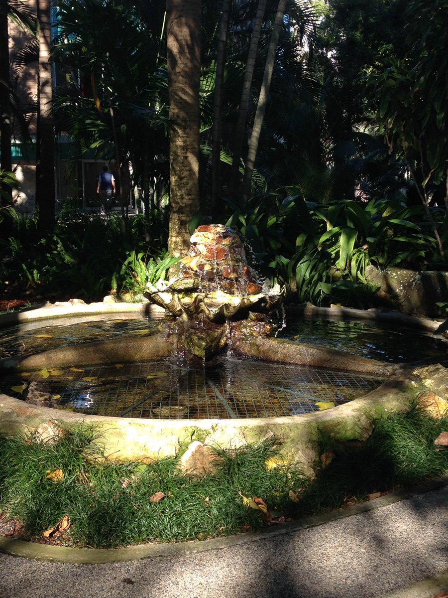 mlindeque's tweet image. The fountain of knowledge 😉 in front of #qutlibrary