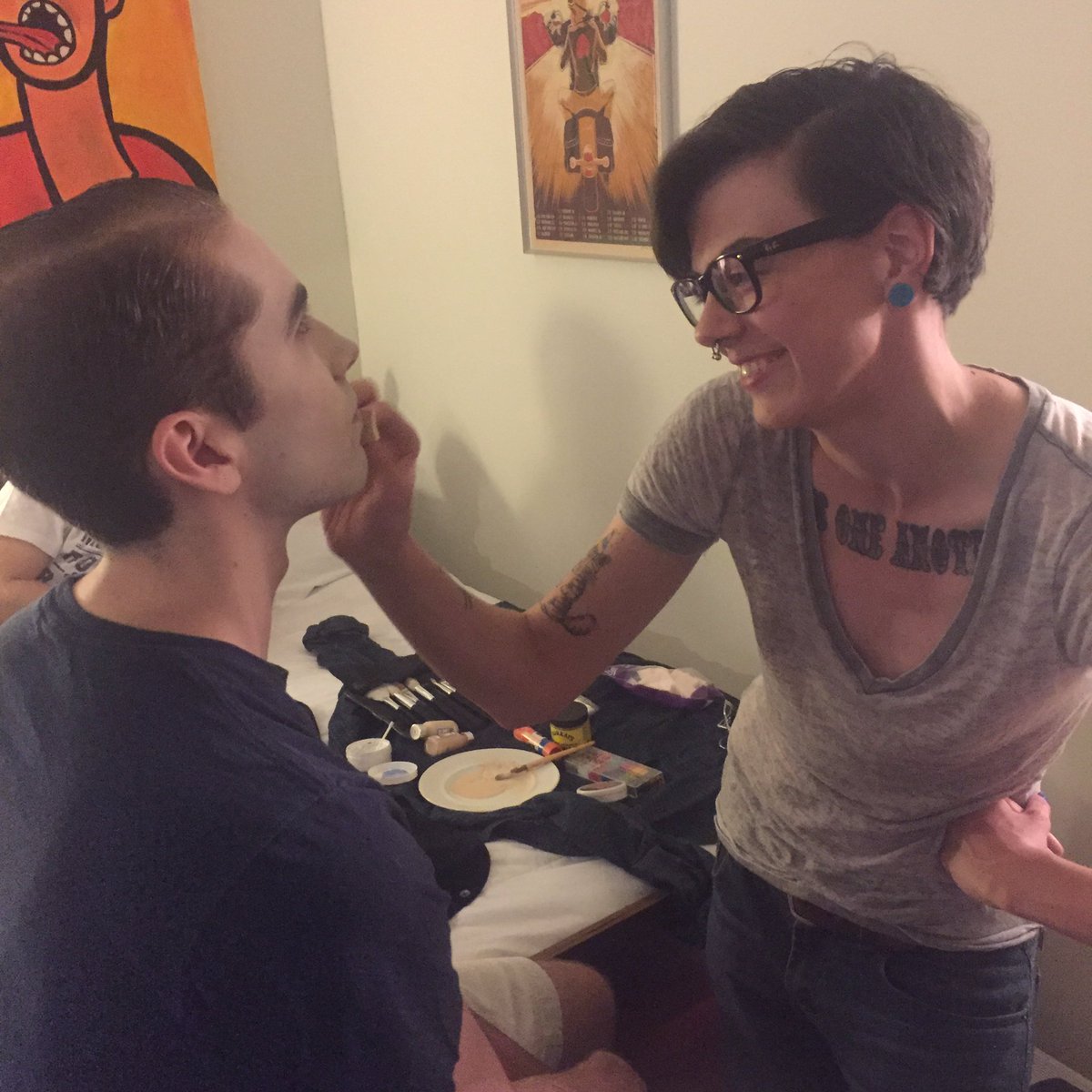 bones_bare's tweet image. Getting photo ready 4 the cast photo shoot tonight! Stay tuned for the reveal of the photos coming soon! #cabaret