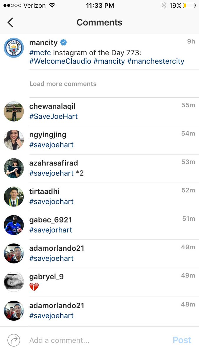 Schoeninger95's tweet photo. It's not just me... #SaveJoeHart @ManCity https://t.co/FshaAhwTgN