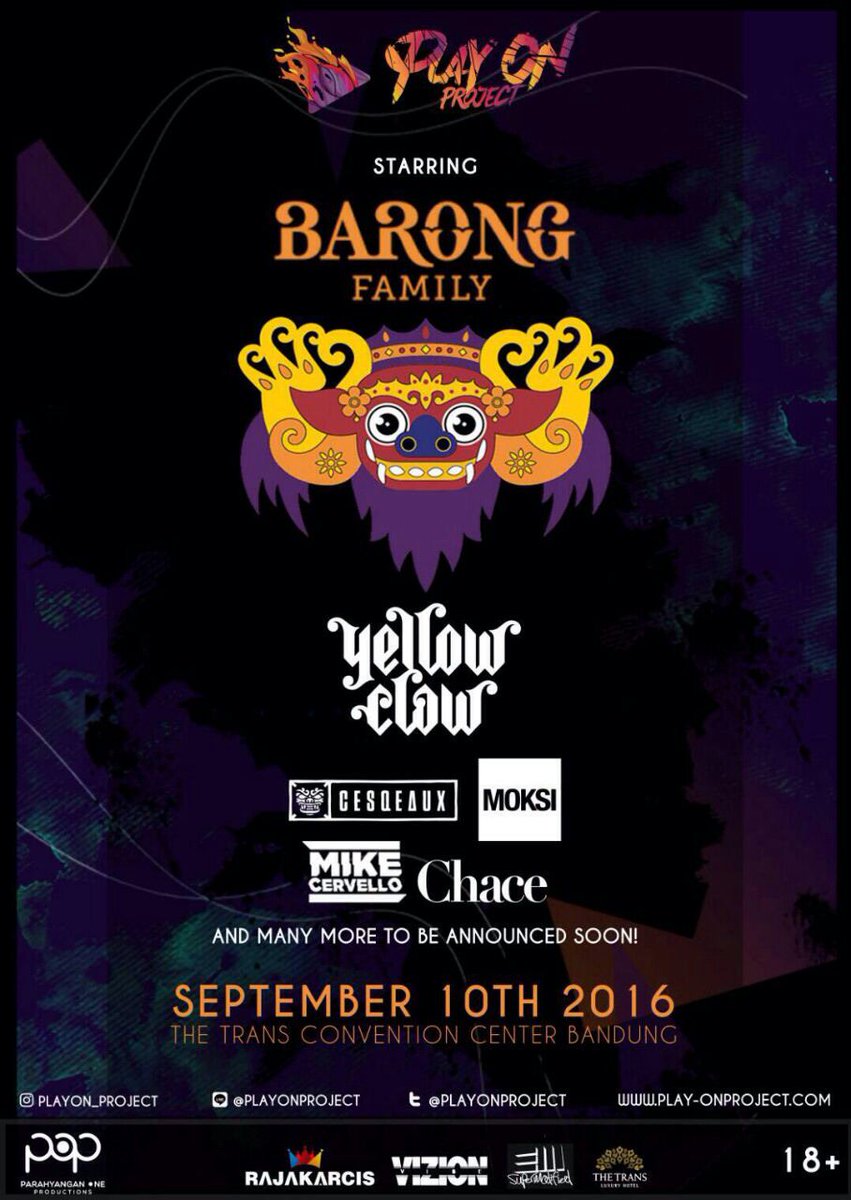 Lets be fun w/ #PlayonProject present : Barong Family on 10/09 at Trans Convention Center | Info: <a href="/PLAYONPROJECT/">PLAY-ON PROJECT</a>
