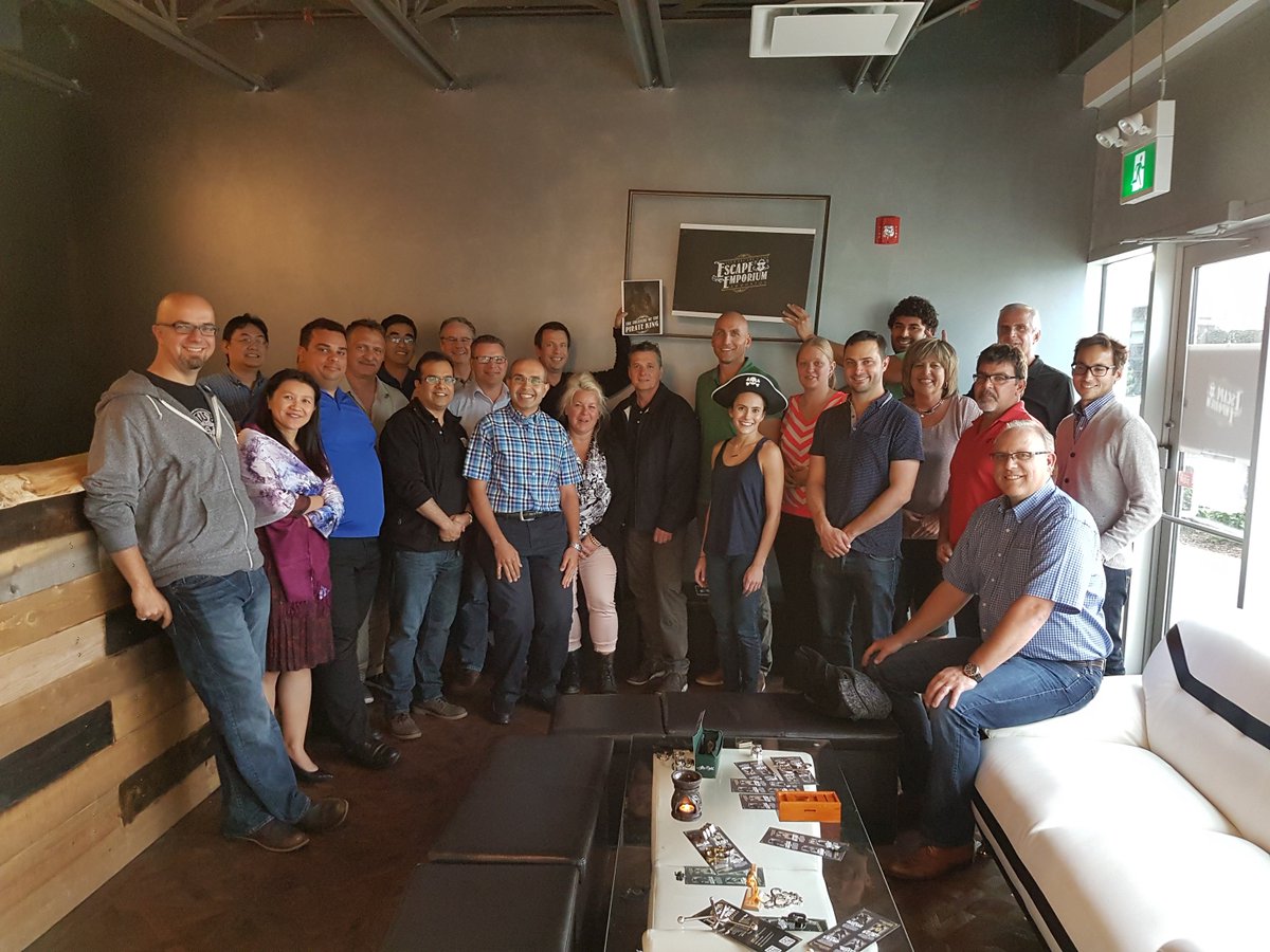 EscapeEmporium's tweet photo. #GECanada #yegDatenight #yegescaperoom
GE Canada Team event. To much fun. Couldn't stop. The smiles are priceless. https://t.co/4cXyjlRtdm