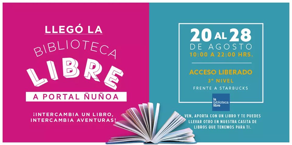 radio_lacentral's tweet photo. Un buen panorama este finde  en el Portal Ñuñoa para los que les gusta leer, la @LaBiblioLibre los espera. https://t.co/rQOKyXmsPt