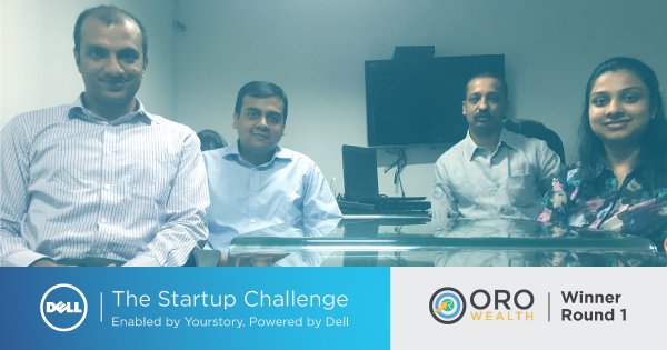 YourStoryCo's tweet photo. Congrats @orowealth, winner, round 1 of The Startup Challenge powered by Dell You can too - https://t.co/T5cCFbwS1X https://t.co/k5ai9abZI5