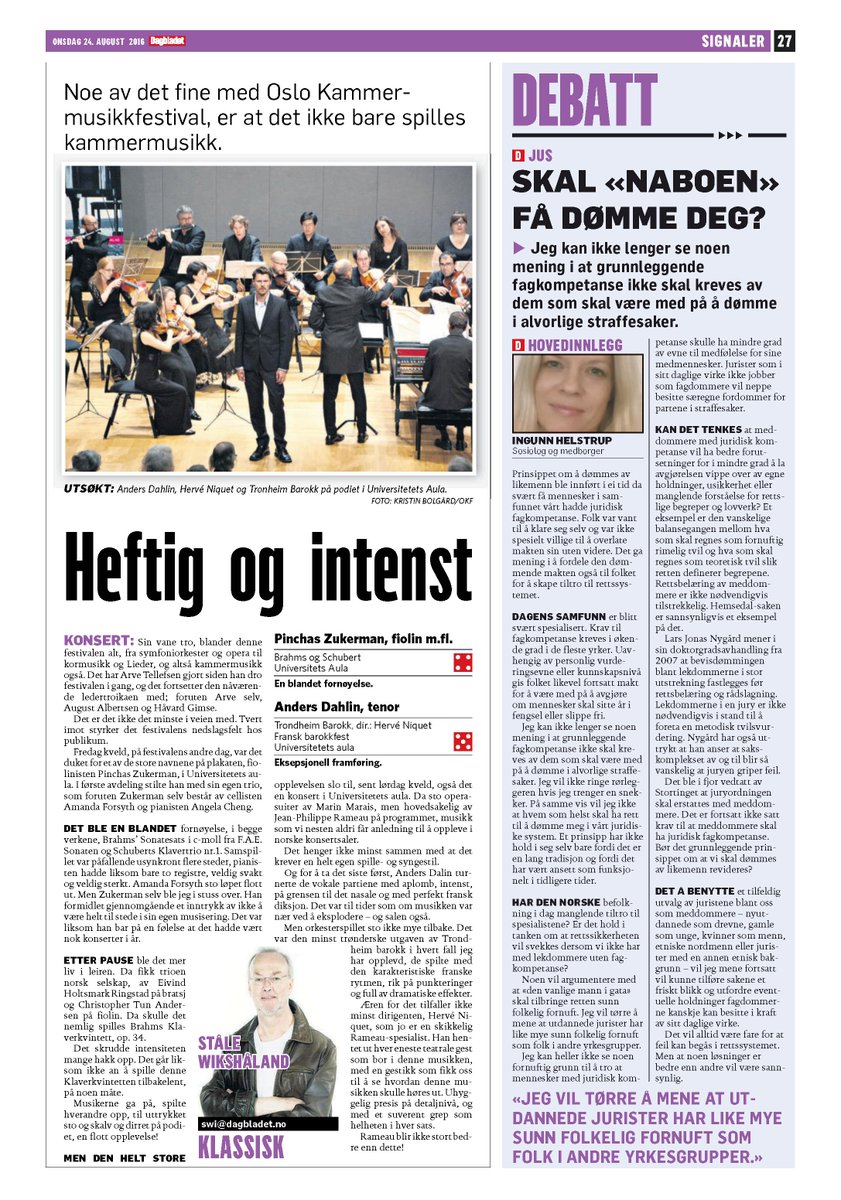 Orkester Nord - Trondheim Barokk (@tbarokk) on Twitter photo Fantastic review in Norwegian newspaper Dagbladt, <a href="/AJDahlin/">Anders J. Dahlin</a> <a href="/TBarokk/">Orkester Nord - Trondheim Barokk</a> and <a href="/HerveNiquet/">Hervé Niquet</a> ! Thanks to all! Fantastic review in Norwegian newspaper Dagbladt, <a href="/AJDahlin/">Anders J. Dahlin</a> <a href="/TBarokk/">Orkester Nord - Trondheim Barokk</a> and <a href="/HerveNiquet/">Hervé Niquet</a> ! Thanks to all!
