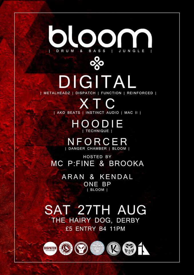Bloom Derby D&B/Jungle (@bloomdnb_jungle) on Twitter photo ONE DAY TILL BLOOM!!
<a href="/digital/">DIGITAL</a> with <a href="/xtc_Nottingham/">Xtc_Nottingham</a> & @Hoodie1878 #dnb #derby <a href="/hairydogderby/">The Hairy Dog</a> ONE DAY TILL BLOOM!!
<a href="/digital/">DIGITAL</a> with <a href="/xtc_Nottingham/">Xtc_Nottingham</a> & @Hoodie1878 #dnb #derby <a href="/hairydogderby/">The Hairy Dog</a>
