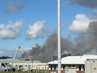 GHRSouthWales's tweet photo. BREAKING NEWS: Building on fire at Llandarcy. >>> https://t.co/y7bAgyVfXI https://t.co/lqQe75Bsxk