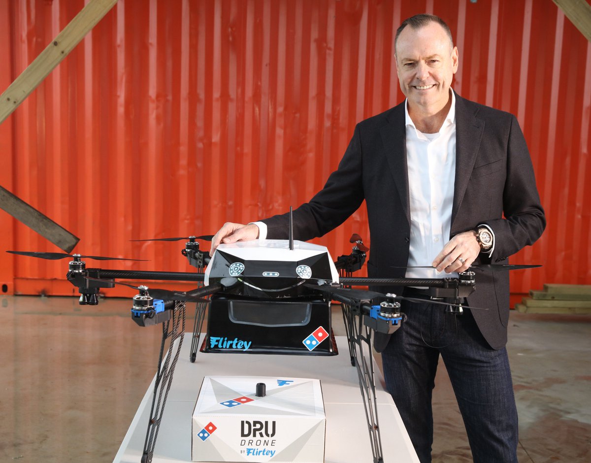 Priyoid's tweet photo. Dominos Yeni Zelanda’da 3D Yazıcılarla İlk Özerk Drone Pizza Servisi Üretti!#dominos #pizza #drone #3dprint #flirtey https://t.co/jto6US26V5