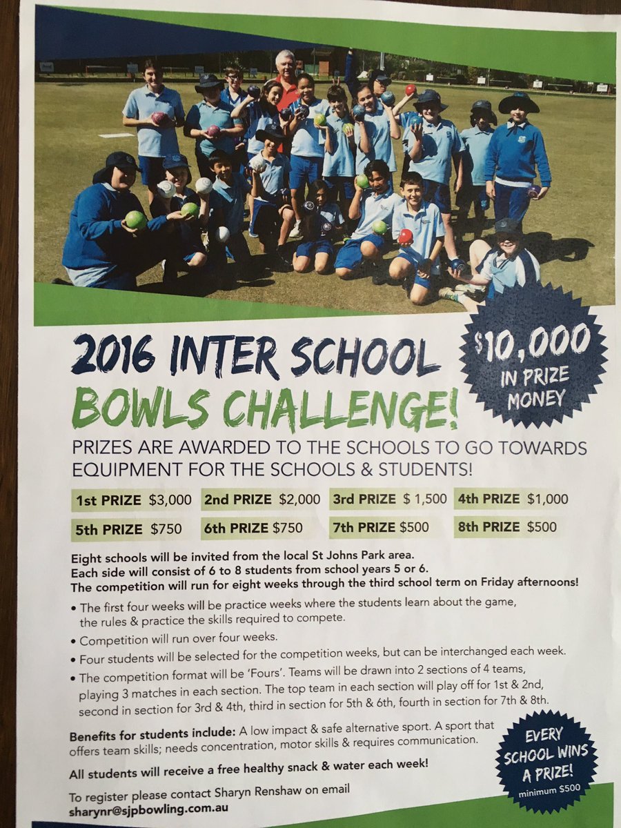 Inter School Challenge kicked off today at <a href="/SJPBowling/">St Johns Park BC</a> . Great initiative by SJP supporting bowls &amp; local schools