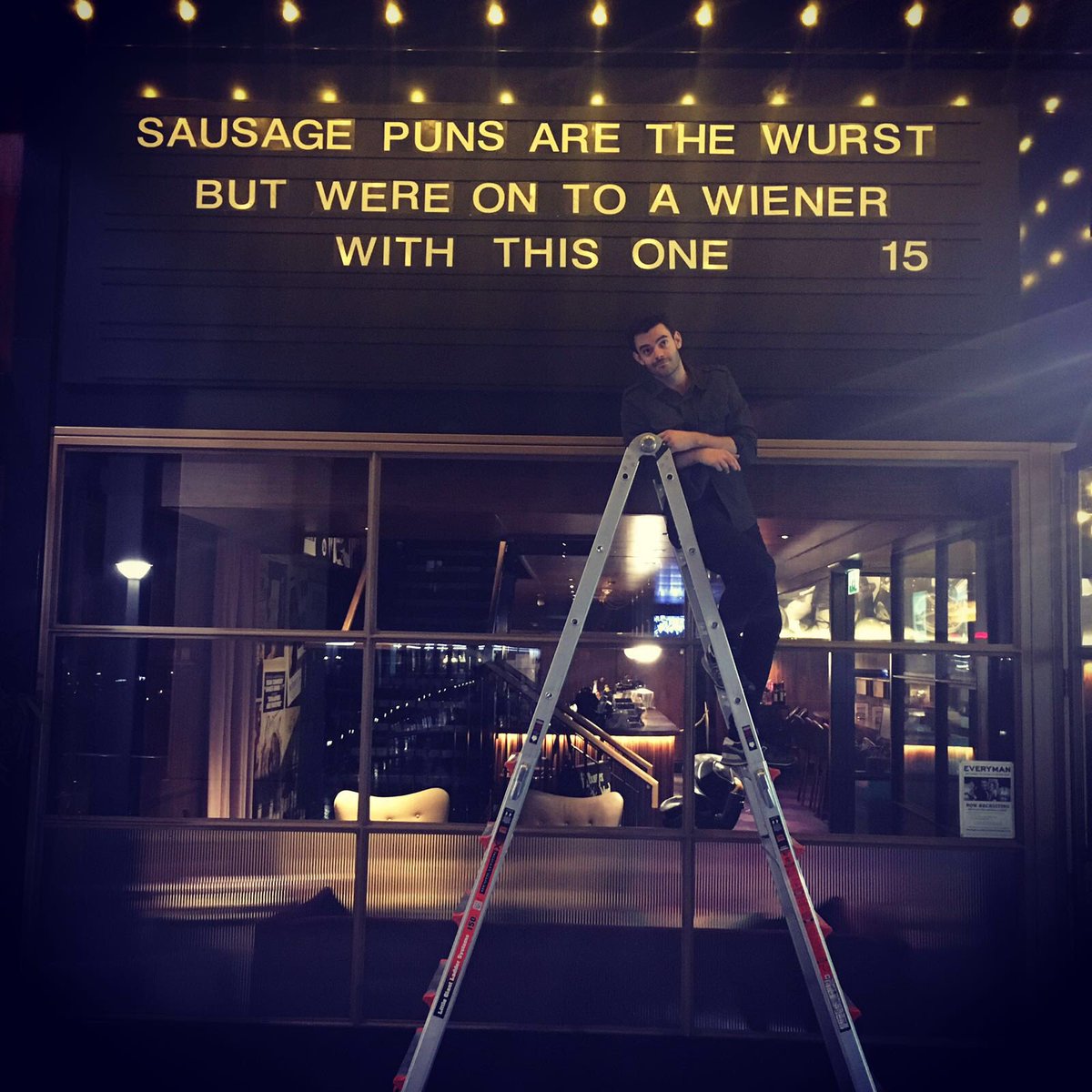 #SausageParty now on sale for bank holiday Monday at #EverymanBrum When you ask your staff to get creative..