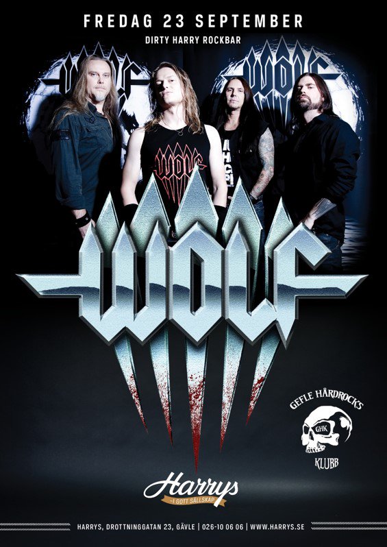 GefleHardrock's tweet photo. Vi välkomnar stolt WOLF till Dirty Harry Rockbar 23 sep \m/
Läs mer på https://t.co/0HUgoSyjvo https://t.co/2DloNie25n