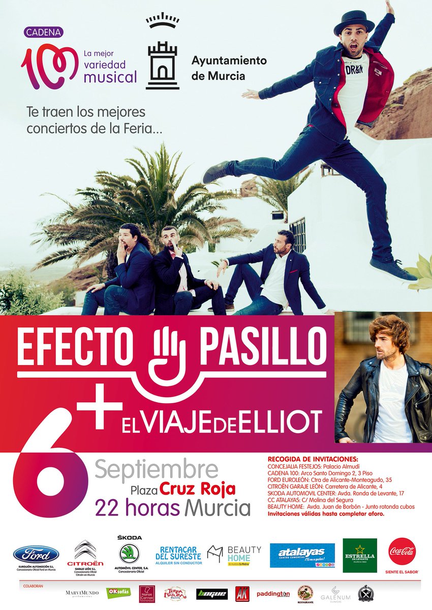 Concierto Efecto Pasillo + El viaje de Elliot , Fería Murcia 2016