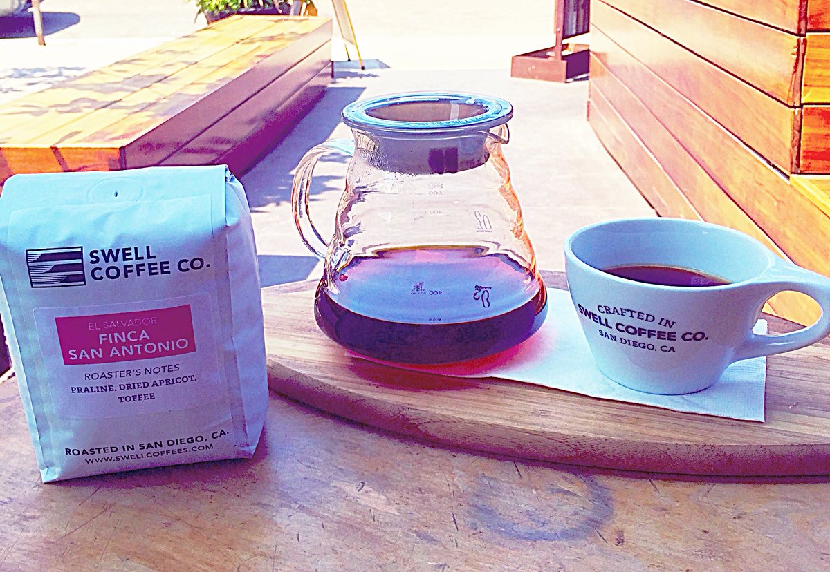 Freaking out over the finca San Antonio from El Salvador by <a href="/SwellCoffeeCo_/">Swell Coffee Co.</a> - also taste sundried sugared lemon peel