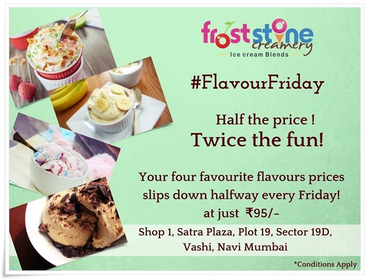 FrostStoneC's tweet photo. It's #FlavourFriday today !
Grab this exciting offer at Frost Stone Creamery every Friday.

#FrostStone  #foodie  #… https://t.co/5E9j82cMMp
