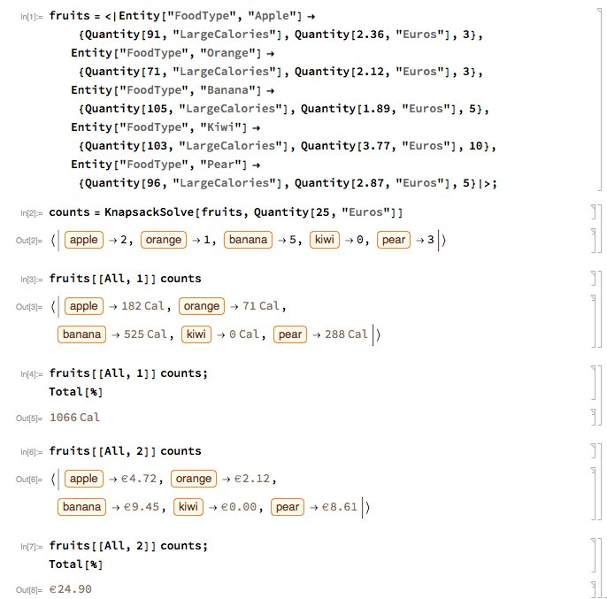 Wolfram_Europe's tweet image. Solve that pesky #KnapsackProblem once & for all, using #Mathematica11: wolfr.am/f5j8RnY3 #combinatorics