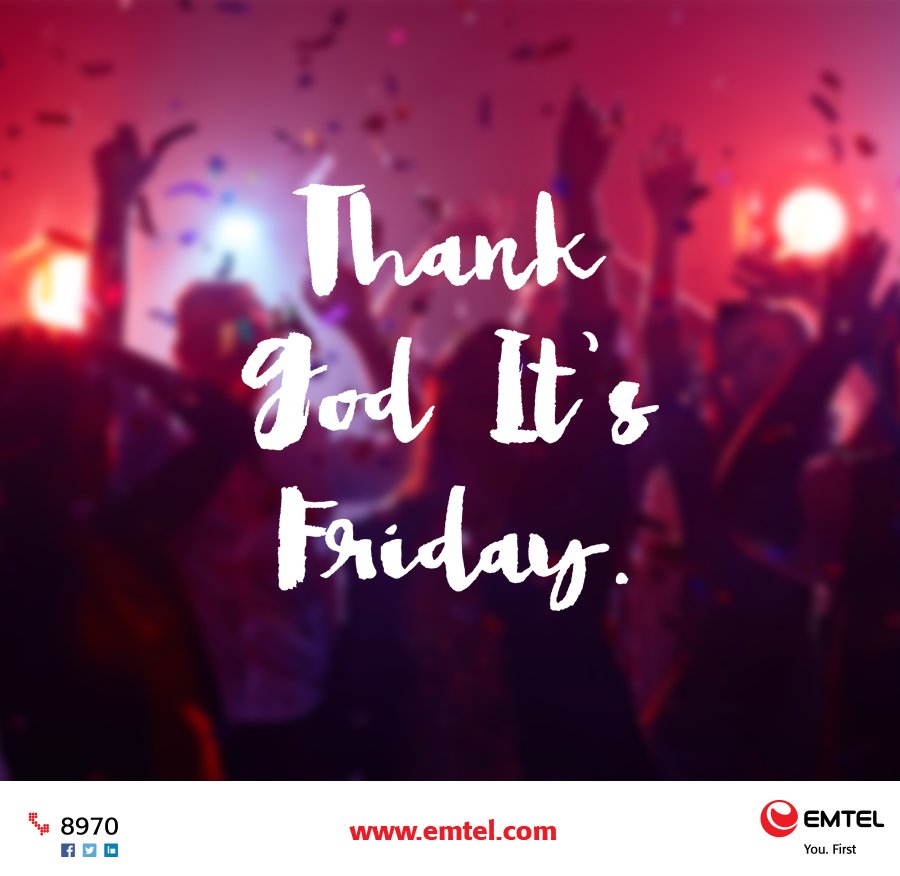 TGIF ! What are your plans for the weekend? #emtel #tgif