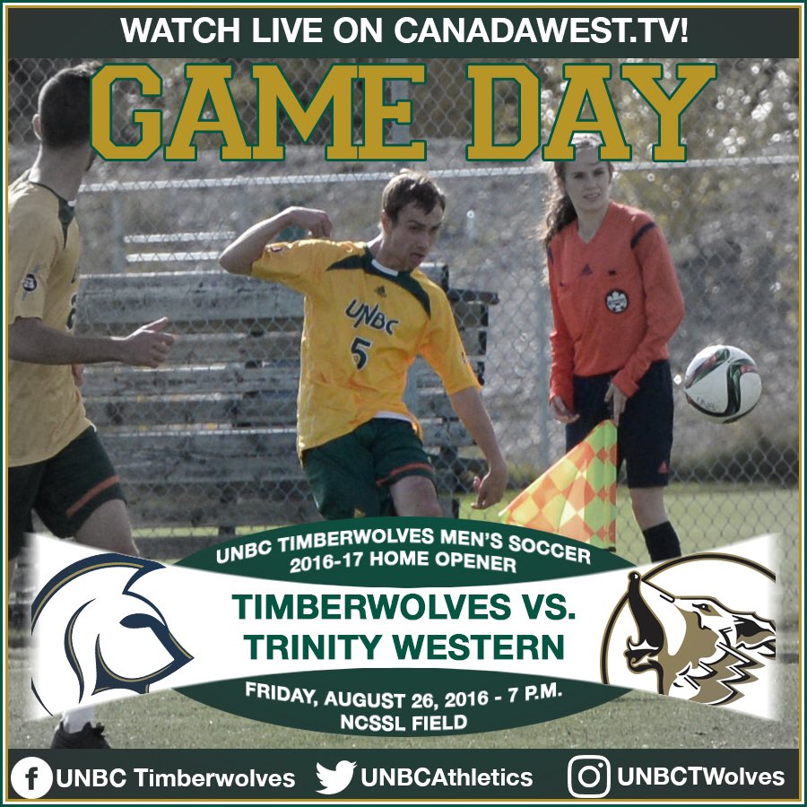 UNBCATHLETICS's tweet photo. GAME DAY!!! Your men's soccer TWolves open the year at home against Trinity Western at 7; don't miss it! #GoTWolves https://t.co/zu4lim26x8