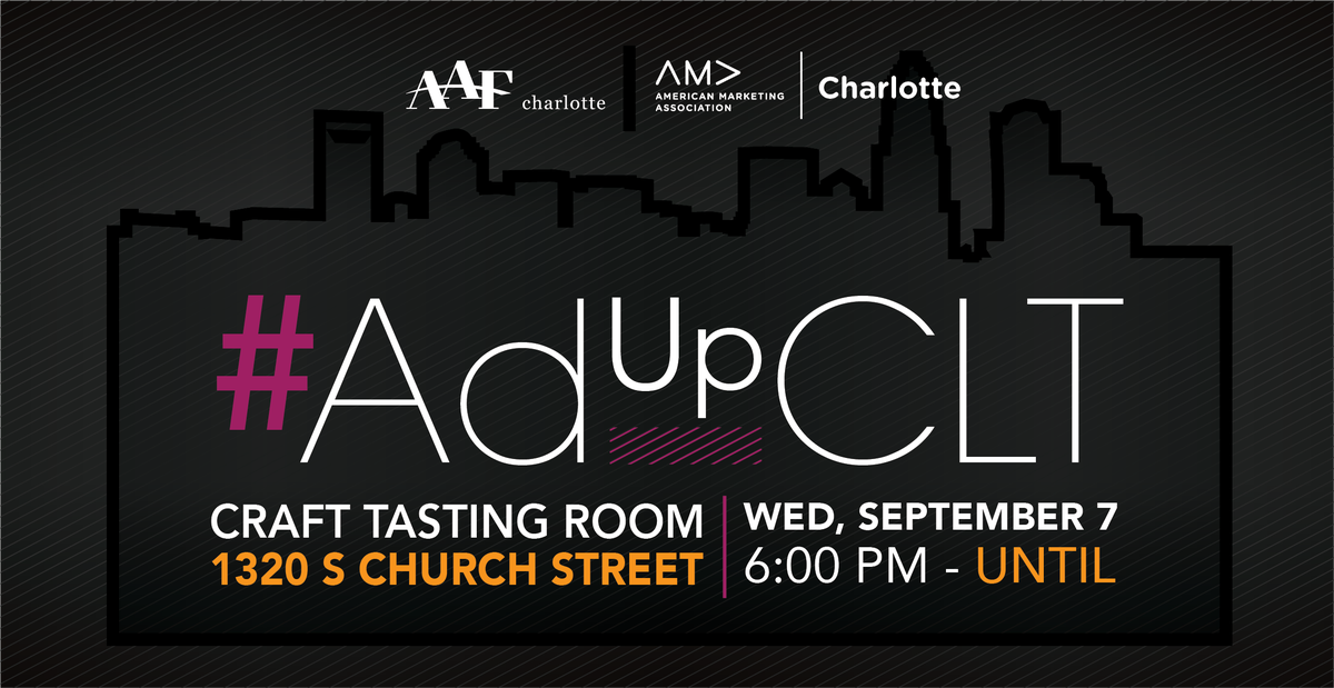 AAFCharlotte's tweet photo. Only 2 weeks away
Our next #AdUpCLT at a NEW LOCATION!
The event is free to attend, bring a friend and grab a brew! https://t.co/2vpdYub5u0