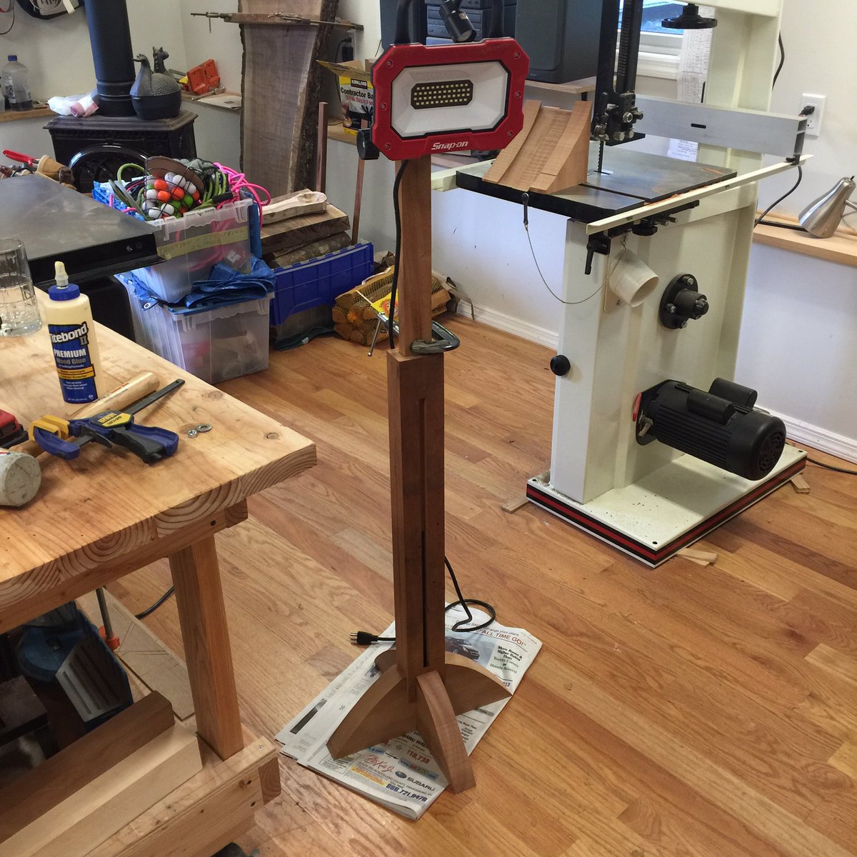 BentwoodStudio's tweet image. #mahogany #lightstand by #student! #woodworkingclasses #hudsonvalley