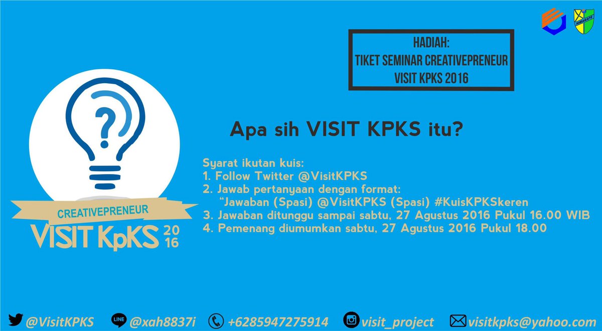 [Kuis 1]
Kita bakalan ngadain kuis buat kalian yg beruntung untuk dapetin 2free ticket seminar "Creativepreneur"