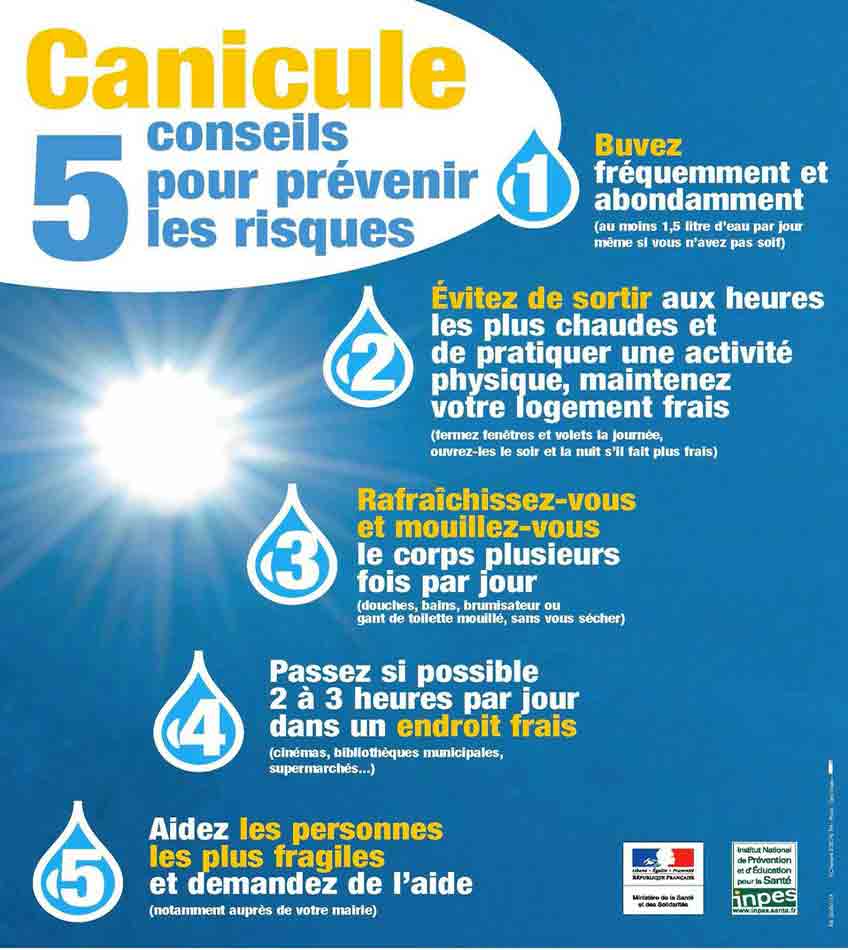 #canicule La canicule est prévue pour durer jusqu'à samedi. Adoptez les bons gestes goo.gl/rvPXrt