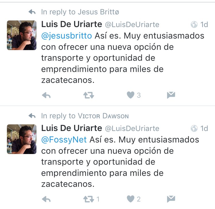 Cuando te quejas de <a href="/Uber_MEX/">Uber Mexico</a> y sus respuestas automatizadas y checas el TL de uno de sus directores.