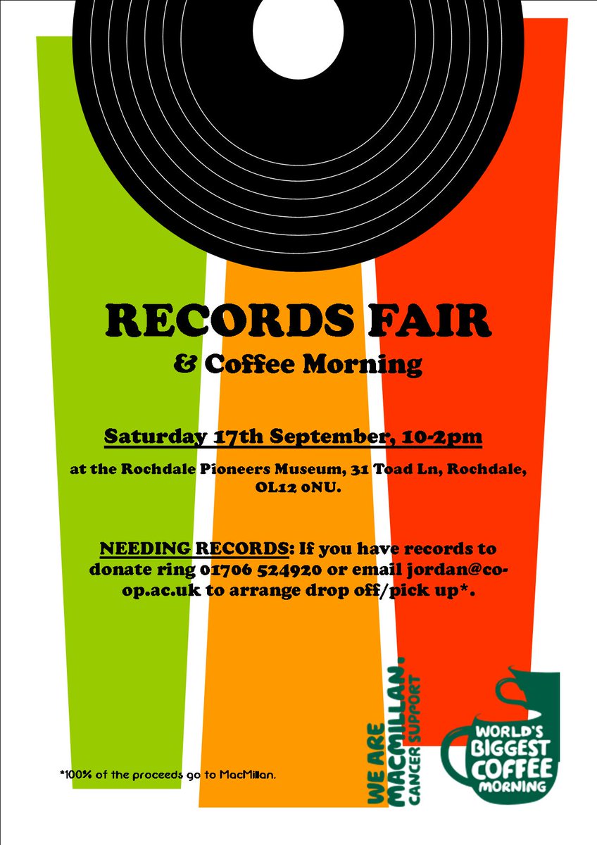 Co-operative Heritage Trust (@coopheritage) on Twitter photo RT: @macmillancoffee Morn w/ #Record Fair, 17/9 but NEED #vinyls to help make this happen. <a href="/RochdaleTown/">Rochdale Town Centre</a> #Rochdale RT: @macmillancoffee Morn w/ #Record Fair, 17/9 but NEED #vinyls to help make this happen. <a href="/RochdaleTown/">Rochdale Town Centre</a> #Rochdale
