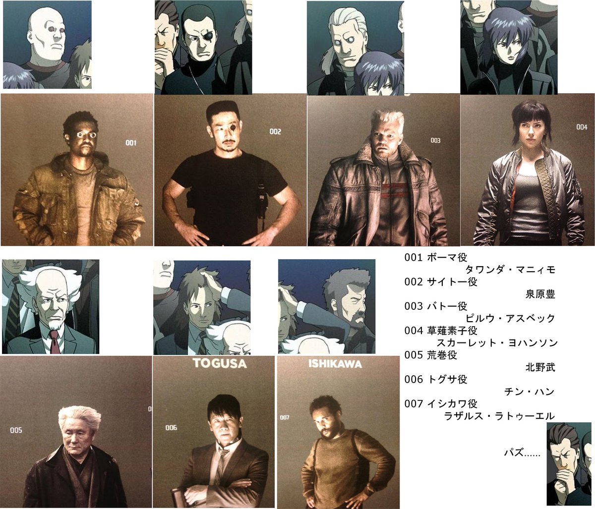 風神 Twitter પર ハリウッド版 攻殻機動隊 の比較画像も作ってたら 気が付いた パズ T Co H70jjvt3n4 Twitter