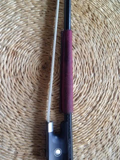 "I just wanted to tell you how good the leather grip has been on my cello bow" - happy customer with a new bow grip.