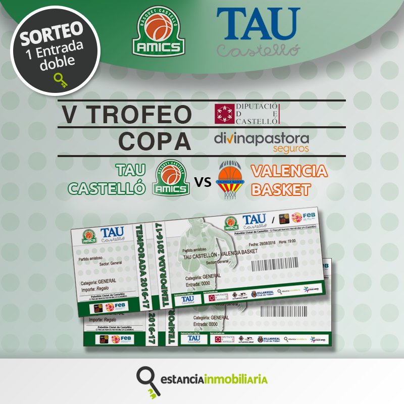 Sorteamos 1 entrada X2 para el <a href="/Amicscastello/">Amics Castelló</a> - <a href="/valenciabasket/">Valencia Basket Club</a>
►Participa con RT o contestando tweet
►19:30 sorteo