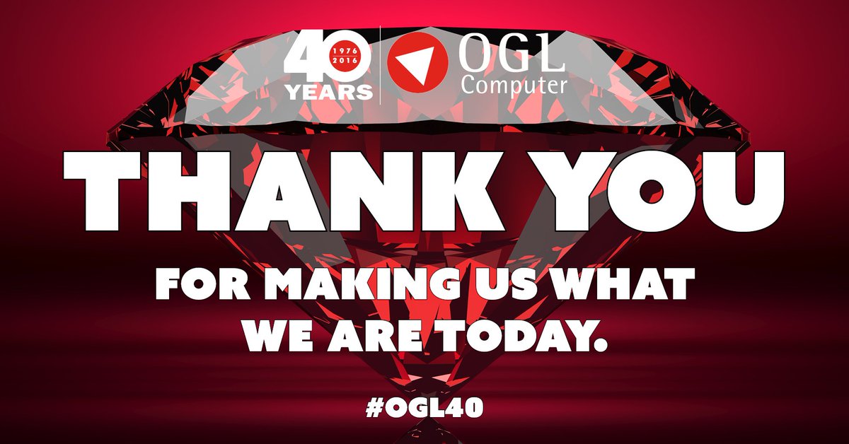 oglcomputer's tweet photo. To our employees past and present, to our suppliers past and present and to our customers past and present… #OGL40 https://t.co/25V7A3pcUg