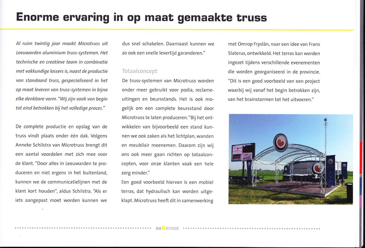 Microtruss's tweet image. Omrop Fryslân is erbij.... daarna inklappen en op weg naar het volgende evenement in Friesland.