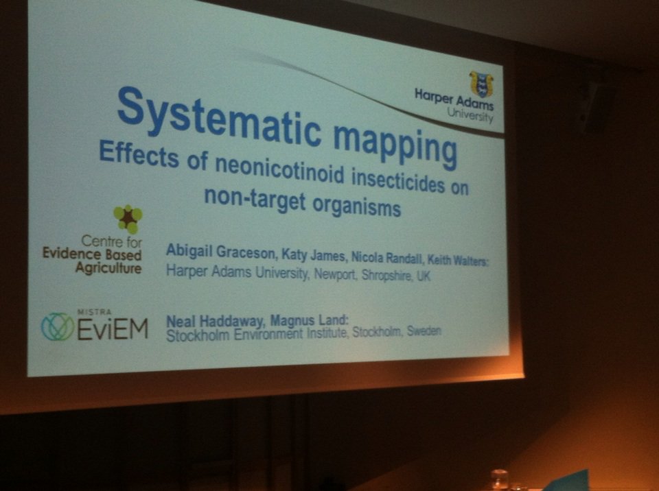 AgriEvidence's tweet image. Abi Graceson @AgriEvidence talks about benefits of systematic maps #envevidence2016
