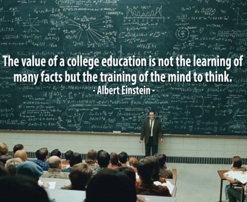 ideas's tweet photo. It's not the learning of facts but the training of the mind to think #quote https://t.co/U7hUazDMmH