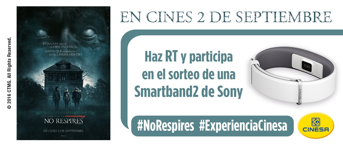 Cinesa's tweet photo. Si tienes los sentidos👄👅👂👃 👀 siempre alerta ¡#NoRespires, haz 🇷️🇹️ y gana❗ 🔜#EstrenosCinesa https://t.co/HzFuIqIiSP https://t.co/IAnUFq6DVW
