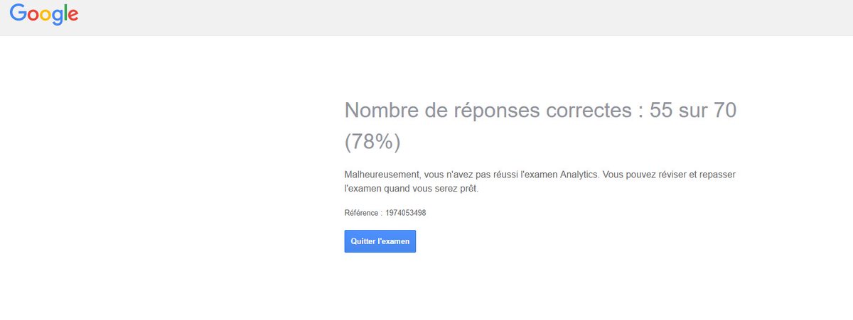Samyerly's tweet image. Certification analytics échouée pour une petite question ! Nooooon :( #jeSuisAlleTropVite #analyticsCertification