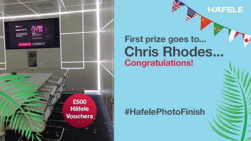 In 1st place &amp; winner of £500 of Hafele vouchers, congratulations to... <a href="/CRR1979/">Chris Rhodes</a>! Dm us to claim your prize!