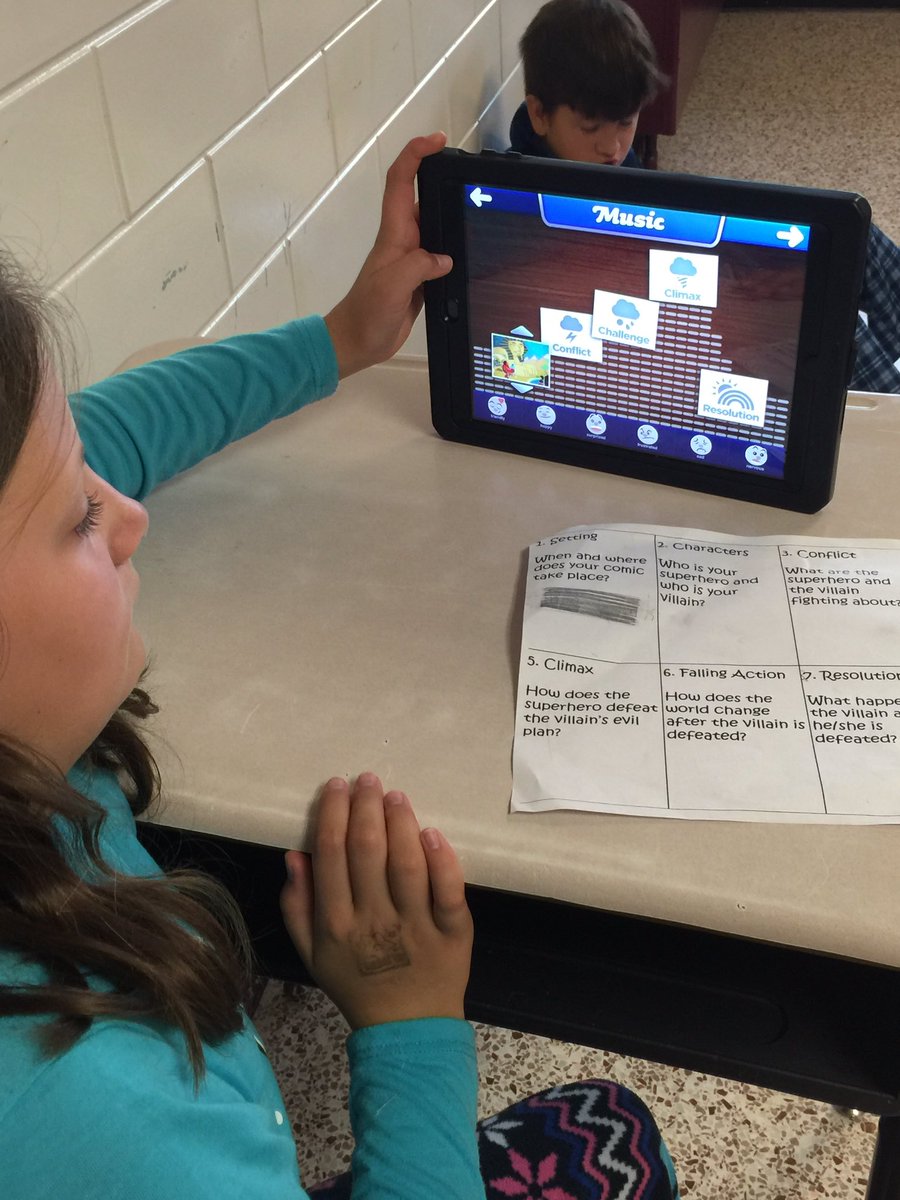 CaseyMattingly's tweet image. Ss using the app "ToonTastic" to bring their paper comic strip to life! #PlotStructure #FlyHighFri #AlexEdChat