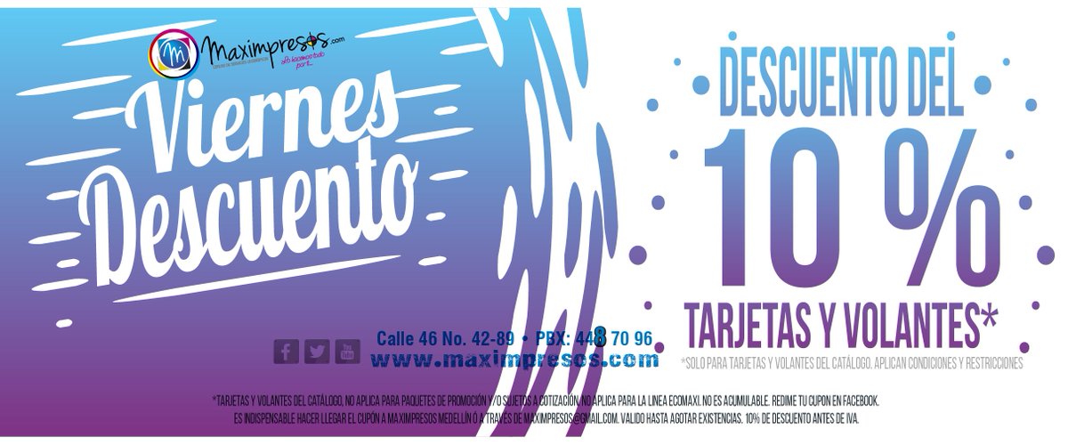 Maximpresos's tweet photo. ¿Ya aprobaron el diseño? HOY  ES #BuenViernes DESCUENTOS EN @Maximpresos https://t.co/KgyY0xezJU