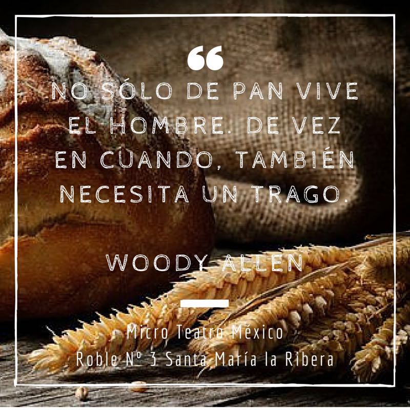 MicroTeatroMex's tweet image. La cultura es un alimento al espíritu #MicroTeatroMexico últimos días #porPan nos vemos a las 8 @micarteleramx